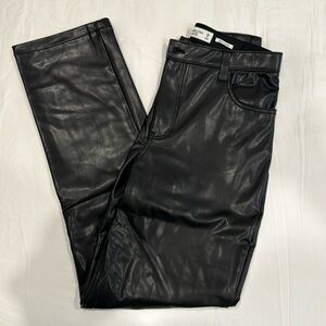 Abercrombie 90s Straight Ultra High Rise Vegan Leather Pants